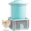 image:imageNostalgia Electric Ice Cream Maker with 2Qt Double Insulated Gel Canister amp Stainless Steel Base  Makes Sorbet Soft Serve and Frozen Yogurt  AquaStainless Aqua