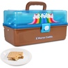 image:imageNostalgia JetPuffed Lighted Smores Caddy Essential Marshmallow Roasting and Smores Making Supplies for Camping Vacation and Backyard Bonfires Carry Handle Retractable Trays and Carry HandleJet Puffed Smores Caddy