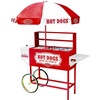 image:imageNostalgia Oscar Mayer Hot Dog Ferris Wheel  Retro Style Hot Dog Roller Cart Toaster  Classic 6Piece Grill Machine with Bun Warmer Push Handle Wheels Transparent Housing Storage CompartmentRed