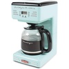 image:imageNostalgia Retro 12Cup Programmable Coffee Maker With LED Display Automatic ShutOff amp Keep Warm PauseAndServe Function AquaAqua