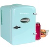 image:imageNostalgia Retro Mini Fridge and Heater  6Can Capacity 12Volt Power Adapter Carry Handle and Display Window  Perfect for Home Office Car or Dorm Room  BlackAqua