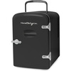 image:imageNostalgia Retro Mini Fridge and Heater  6Can Capacity 12Volt Power Adapter Carry Handle and Display Window  Perfect for Home Office Car or Dorm Room  BlackBlack