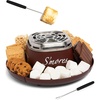 image:imageNostalgia Tabletop Indoor Electric Smores Maker  Smores Kit With Marshmallow Roasting Sticks and 4 Trays for Graham Crackers Chocolate and Marshmallows  Movie Night Supplies  BrownSmores Maker Brown