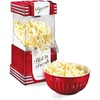 image:imageNostalgia Vintage HotAir Popcorn Maker Machine  Makes Up to 12 Cups  OilFree  Healthier Popcorn  Classic StandUp Cart With Wheels  Includes Kernel Measuring Cup  White amp RedRed