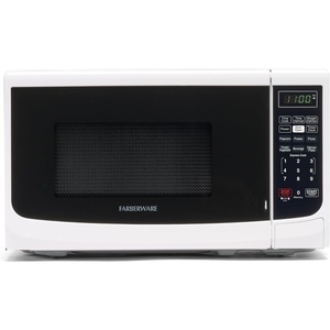 image:imageFarberware 07 Cu Ft Countertop Microwave Oven  700 Watts Power Auto Cook Settings Defrost Easy Clean and Child Safety Lock  BlackWhite