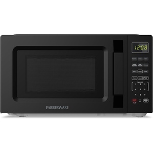 image:imageFarberware 13 Cu Ft Countertop Microwave Oven  1100 Watts Power Auto Cook Settings Defrost Easy Clean and Child Safety Lock  StainlessBlack