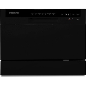 image:imageFarberware Compact 6Place Setting Dishwasher  Portable Mini Countertop Dishwasher with 7 Wash Programs  Perfect for Small Spaces Like Apartment Dorm Boat CamperRVBlack