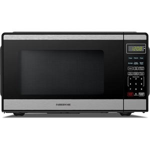 image:imageFarberware Countertop Microwave 900 Watts 09 cu ft  Microwave Oven With LED Lighting and Child Lock  Perfect for Apartments and Dorms  Easy Clean Brushed Stainless SteelStainless Steel