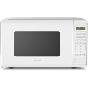 image:imageFarberware Countertop Microwave 900 Watts 09 cu ft  Microwave Oven With LED Lighting and Child Lock  Perfect for Apartments and Dorms  Easy Clean Brushed Stainless SteelWhite