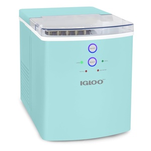 image:imageIgloo Electric Countertop Ice Maker Machine  Automatic and Portable  33 Pounds in 24 Hours  Ice Cube Maker  Ice Scoop and Basket  Ideal for Iced Coffee and Cocktails  AquaAqua