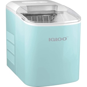 image:imageIgloo Portable Ice Maker with Scoop  Ice Maker with LED Control Panel amp 15 Quart Water Tank  Stainless Ice Cube Maker Produces 26 Lbs of Ice in 24 Hours with 9 Large or Small Cubes in 7 MinutesTurquoise