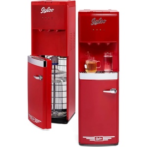 image:imageIgloo Top Loading Water Cooler with Removable Tray amp EnergySaving Features  Water Tower with Hot Cold Temperature Settings Water Dispenser Fits 3 amp 5Gallon Jugs with Child Safety Lock StainlessRed