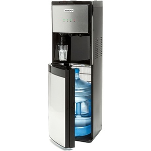image:imageIgloo Top Loading Water Cooler with Removable Tray amp EnergySaving Features  Water Tower with Hot Cold Temperature Settings Water Dispenser Fits 3 amp 5Gallon Jugs with Child Safety Lock StainlessBlack Stainless