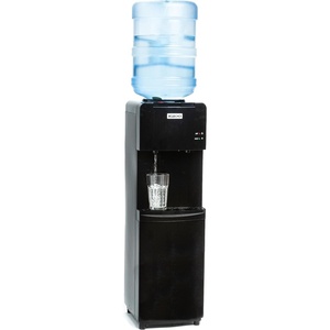 image:imageIgloo Top Loading Water Cooler with Removable Tray amp EnergySaving Features  Water Tower with Hot Cold Temperature Settings Water Dispenser Fits 3 amp 5Gallon Jugs with Child Safety Lock StainlessOriginal Black