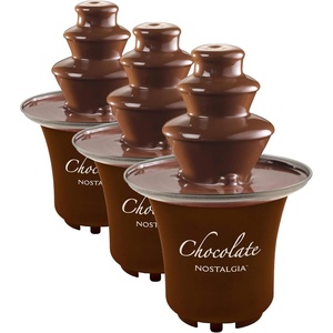 image:imageNostalgia 3 Tier Electric Chocolate Fondue Fountain Machine for Parties  Melts Cheese Queso Candy and Liqueur  Dip Strawberries Apple Wedges Vegetables and More  8Ounce  Brown3 Tier Pack of 3
