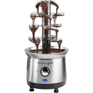 image:imageNostalgia 4 Tier Electric Chocolate Fondue Fountain Machine for Parties  Melts Cheese Queso Candy and Liqueur  Dip Strawberries Apple Wedges Vegetables and More  32Ounce  Stainless SteelStainless Cascading Fountain