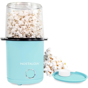 image:imageNostalgia Air Popper Popcorn Maker  OilFree Popcorn Machine Pops Up To 16 Cups with Hot Air for Movie Night Snacks  Aqua Popcorn Popper with Swirling Air Chamber amp Measuring Cup for Precise PoppingAqua