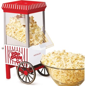 image:imageNostalgia Air Popper Popcorn Maker  OilFree Popcorn Machine Pops Up To 16 Cups with Hot Air for Movie Night Snacks  Aqua Popcorn Popper with Swirling Air Chamber amp Measuring Cup for Precise PoppingWhite Red