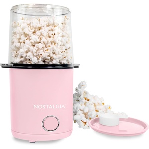image:imageNostalgia Air Popper Popcorn Maker  OilFree Popcorn Machine Pops Up To 16 Cups with Hot Air for Movie Night Snacks  Aqua Popcorn Popper with Swirling Air Chamber amp Measuring Cup for Precise PoppingPink