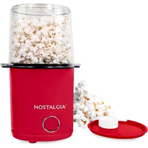 image:imageNostalgia Air Popper Popcorn Maker  OilFree Popcorn Machine Pops Up To 16 Cups with Hot Air for Movie Night Snacks  Aqua Popcorn Popper with Swirling Air Chamber amp Measuring Cup for Precise PoppingRed