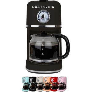 image:imageNostalgia Classic Retro 10 Cup Coffee Maker  OneTouch Drip Brew Reusable Filter  AntiDrip Auto Shutoff amp Time Display  Dishwasher Safe 50 oz Carafe  AquaBlack
