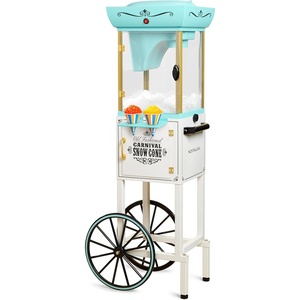 image:imageNostalgia CocaCola 48Inch Tall Snow Cone Cart Makes 72 Icy Treats Includes Metal Scoop Storage Compartment Wheels For Easy Mobility  Coke RedAqua