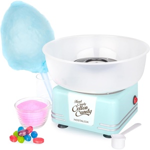 image:imageNostalgia Cotton Candy Machine  Retro Cotton Candy Machine for Kids with 2 Reusable Cones 1 Sugar Scoop and 1 Extractor Head  RedAqua