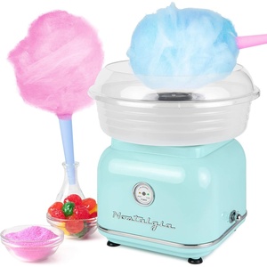 image:imageNostalgia Cotton Candy Machine  Retro Cotton Candy Machine for Kids with 2 Reusable Cones 1 Sugar Scoop and 1 Extractor Head  RedAqua Retro