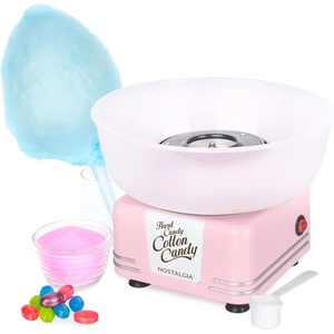 image:imageNostalgia Cotton Candy Machine  Retro Cotton Candy Machine for Kids with 2 Reusable Cones 1 Sugar Scoop and 1 Extractor Head  RedPink