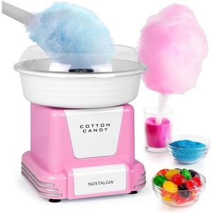 image:imageNostalgia Cotton Candy Machine  Retro Cotton Candy Machine for Kids with 2 Reusable Cones 1 Sugar Scoop and 1 Extractor Head  RedRetro Pink