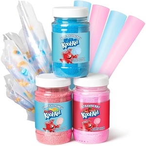 image:imageNostalgia Cotton Candy Variety Kit  3 Flossing Sugar Flavors Pink Vanilla Blue Raspberry Strawberry  7oz Bottles 4 Reusable Cones 10 Clear Bags with Twist Ties  Party Supplies329 cm H x 191 cm W x 74 cm L