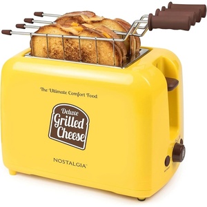 image:imageNostalgia Deluxe Grilled Cheese Sandwich Toaster with EasyClean Toasting Baskets  Adjustable Toasting Dial and Extra Wide Slots  YellowDeluxe Grilled Cheese