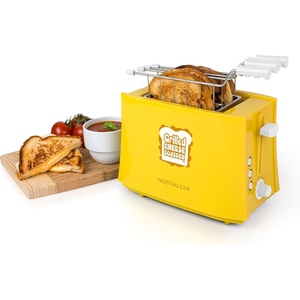 image:imageNostalgia Deluxe Grilled Cheese Sandwich Toaster with EasyClean Toasting Baskets  Adjustable Toasting Dial and Extra Wide Slots  YellowGrilled Cheese