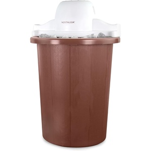 image:imageNostalgia Electric Ice Cream Maker With 4 Qt Capacity Old Fashioned Ice Cream Machine Makes Frozen Yogurt or Gelato in Minutes Vintage Wooden Style Ice Cream Maker with Aluminum Canister Light WoodWhiteDark Bown