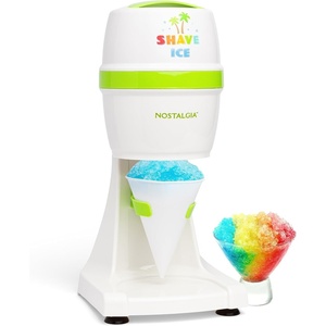 image:imageNostalgia Electric Shaved Ice and Snow Cone Maker Reusable Cone and 2 Ice Molds Included Personal Size Retro Style AquaHawaiian