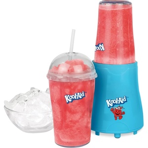 image:imageNostalgia KoolAid Slush N Go Personal Blender for Smoothies Slushies Shakes and Fruit Blends Includes Two 15 Oz Travel Bottles Cup Lid and Reusable Straw BlueKoolAid Blender
