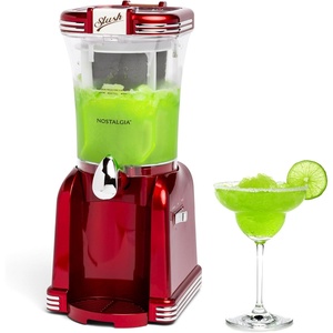 image:imageNostalgia KoolAid Slush N Go Personal Blender for Smoothies Slushies Shakes and Fruit Blends Includes Two 15 Oz Travel Bottles Cup Lid and Reusable Straw BlueRetro Red