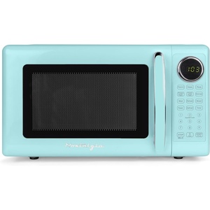 image:imageNostalgia Modern Retro Compact Countertop Microwave Oven  07 Cu Ft  700Watts with LED Digital Display  Child Lock  Easy Clean Interior  LavenderAqua
