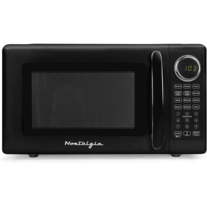 image:imageNostalgia Modern Retro Compact Countertop Microwave Oven  07 Cu Ft  700Watts with LED Digital Display  Child Lock  Easy Clean Interior  LavenderBlack