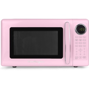 image:imageNostalgia Modern Retro Compact Countertop Microwave Oven  07 Cu Ft  700Watts with LED Digital Display  Child Lock  Easy Clean Interior  LavenderPink