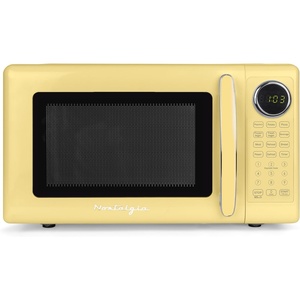 image:imageNostalgia Modern Retro Compact Countertop Microwave Oven  07 Cu Ft  700Watts with LED Digital Display  Child Lock  Easy Clean Interior  LavenderYellow
