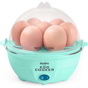 image:imageNostalgia MyMini 7 Egg Cooker makes 7 soft medium or hard boiled eggs egg bowls includes egg white separator Teal