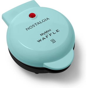 image:imageNostalgia MyMini Personal Electric Waffle Maker 5Inch Cooking Surface Hash browns French Toast Grilled Cheese Quesadilla Brownies Cookies AquaAqua