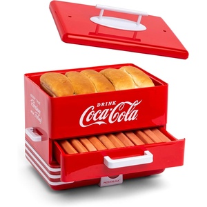 image:imageNostalgia Oscar Mayer DinerStyle Hot Dog Steamer and Bun Warmer 8 Hot Dog and 4 Bun Capacity Steam Bratwursts Sausages Vegetables Fish Dumplings YellowCoke Steamer