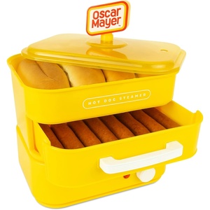 image:imageNostalgia Oscar Mayer DinerStyle Hot Dog Steamer and Bun Warmer 8 Hot Dog and 4 Bun Capacity Steam Bratwursts Sausages Vegetables Fish Dumplings YellowOscar Mayer Steamer