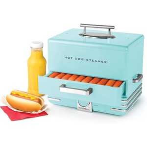 image:imageNostalgia Oscar Mayer DinerStyle Hot Dog Steamer and Bun Warmer 8 Hot Dog and 4 Bun Capacity Steam Bratwursts Sausages Vegetables Fish Dumplings YellowAqua Steamer Original