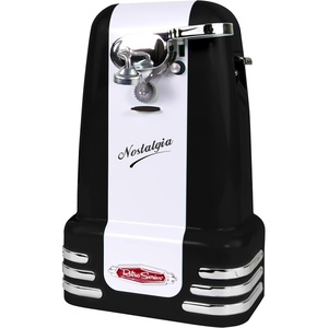 image:imageNostalgia Retro Electric Can Opener for Kitchen with Magnetic Lid Remover Knife Sharpener and Soda or Beer Bottle Opener RedBlack