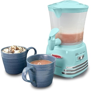 image:imageNostalgia Retro Frother and Hot Chocolate Maker and Dispenser 32 Oz for Coffees Lattes Cappuccinos RedAqua
