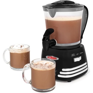 image:imageNostalgia Retro Frother and Hot Chocolate Maker and Dispenser 32 Oz for Coffees Lattes Cappuccinos RedBlack