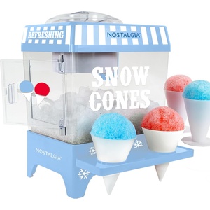 image:imageNostalgia Snow Cone Machine  Retro TableTop 8 Oz Snow Cone Maker Makes 20 ICY Treats Countertop Slushie Machine Includes 2 Reusable Plastic Cups amp Ice ScoopVintage BlueVintage Blue